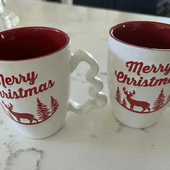 Merry Christmas Reindeer Coffee Mugs 2 - Picture 2 of 9